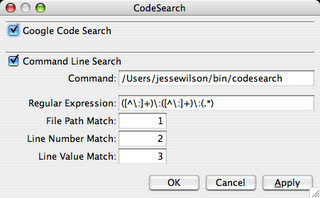 Codesearch Settings