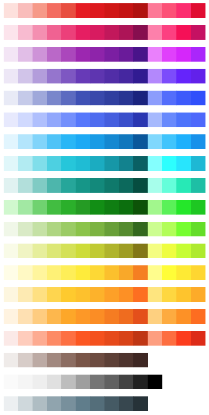 Holo vs Material Design Colors